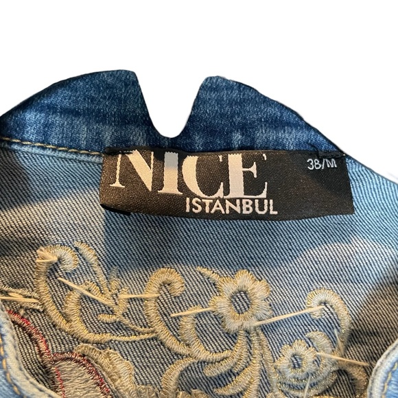 NICE Istanbul Couture Embroidered Jean Jacket - Picture 7 of 11